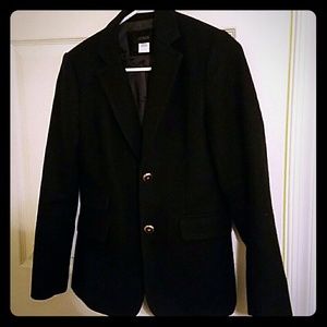 J. Crew black wool hacking jacket