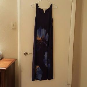 Blue floral maxi dress