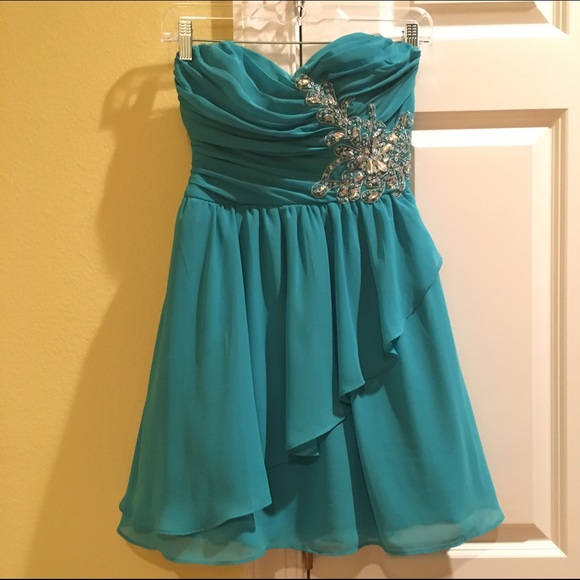 Teal Homecoming Dress
