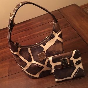 Dooney & Bourke Giraffe Print Bag & Wallet