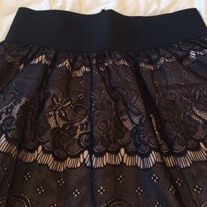 Black lace skirt