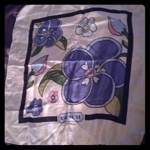 Coach scarf white and light blue