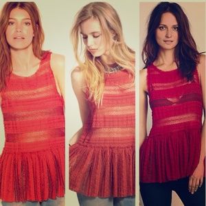 ADORABLE Free People peplum top