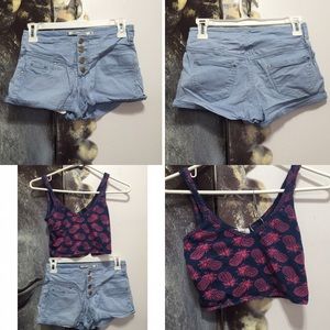 High waisted shorts, and Crop top!