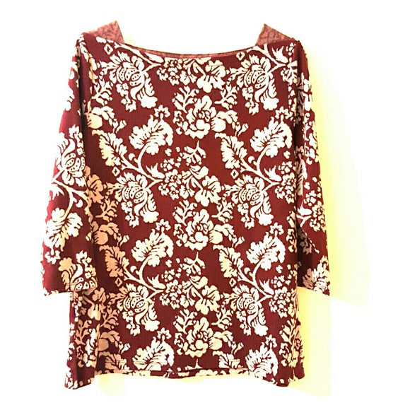 Red floral top