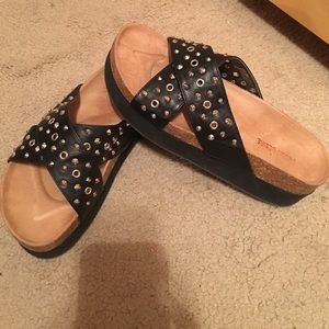 Women's platform studded sandal