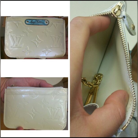 100% SOLD LV Vernis Pochete Cles Perle Coin Purse