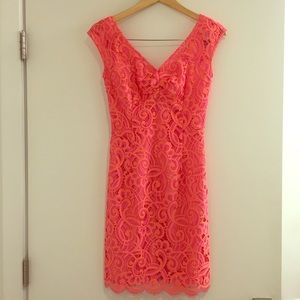 Lilly Pulitzer Coral Lace Dress