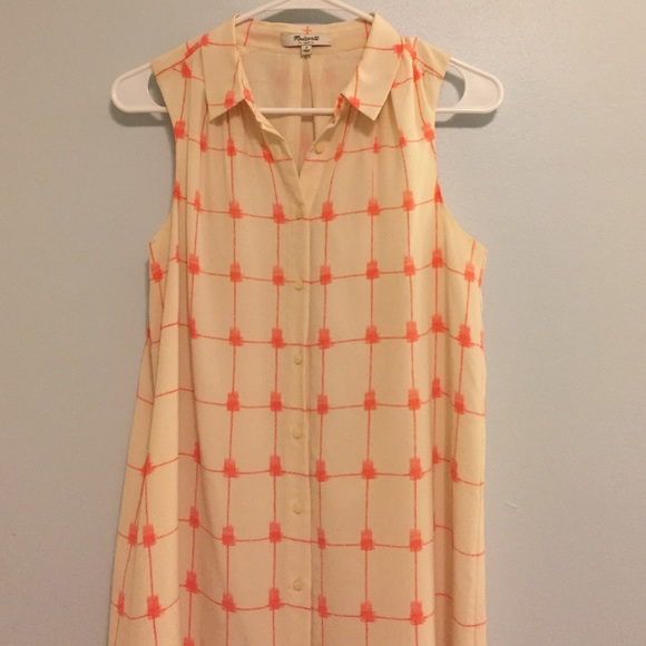 Madewell Silk Sleeveless Shirtdress