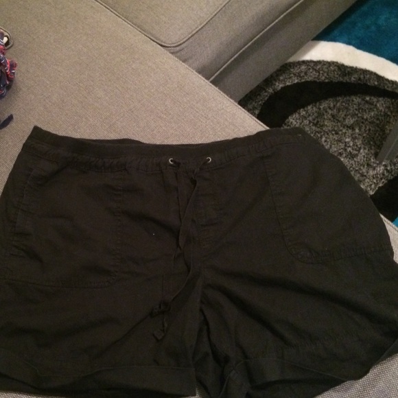 Black cargo shorts