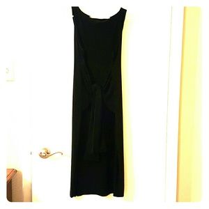 Tie front black dress