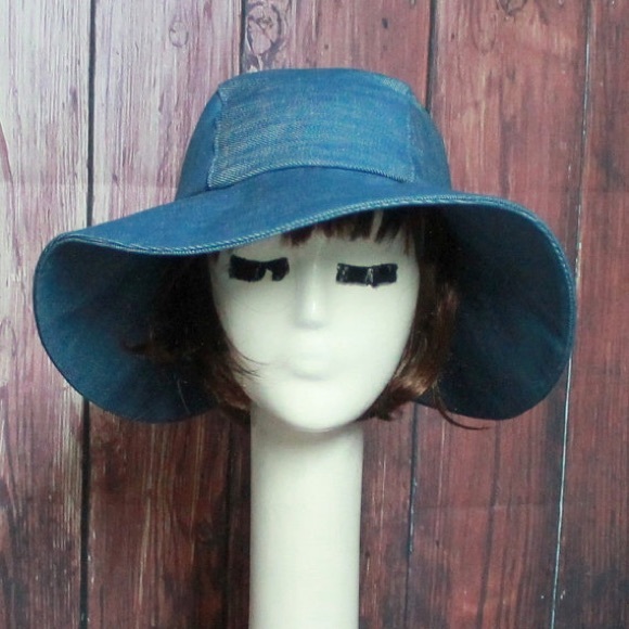 Denim sun hat