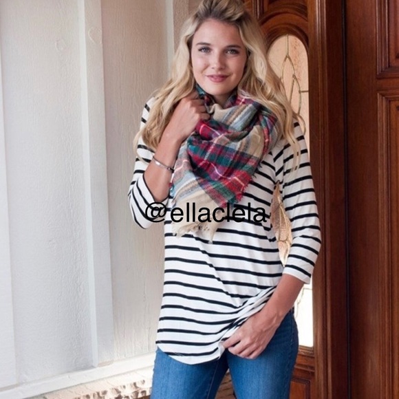 Hottest Fashion Plaid Triangle Scarf Warm Holidays - Picture 6 of 7