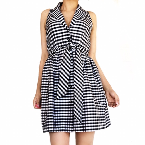 trio new york  Dresses & Skirts - Trio New York silk gingham dress