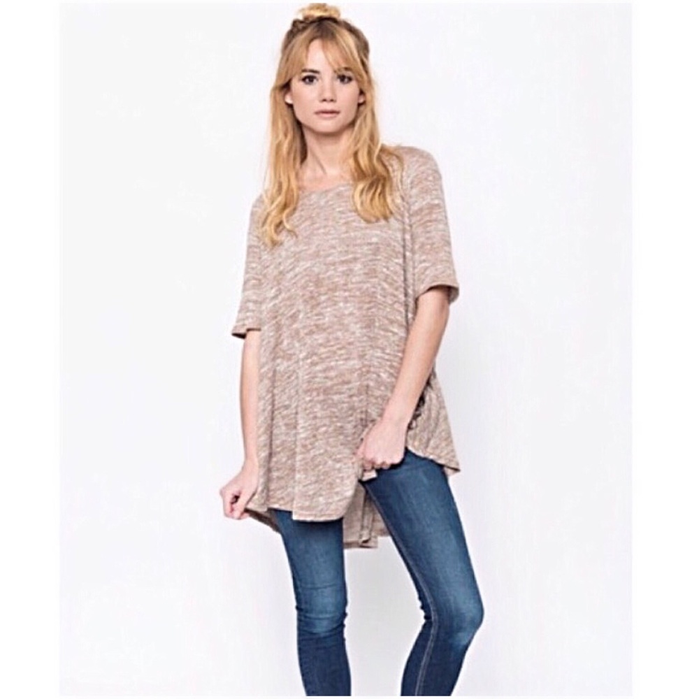 Taupe Oversized Swing Top