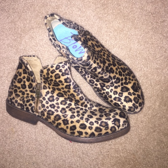 Leopard print booties
