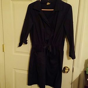 Navy J. Crew shirtdress