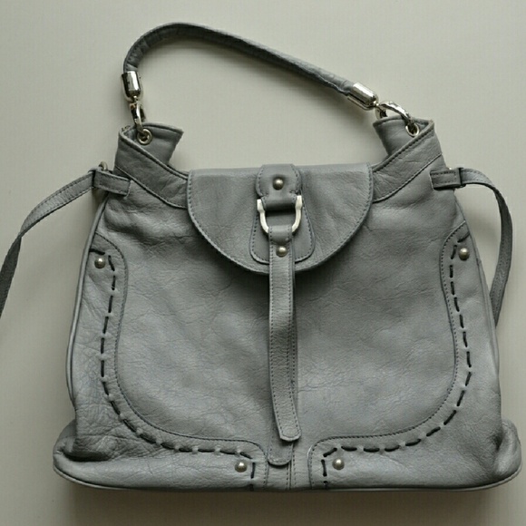 Tod's gray leather handbag