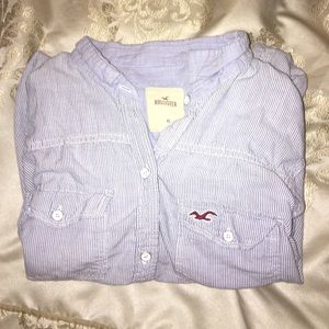stripped hollister button down