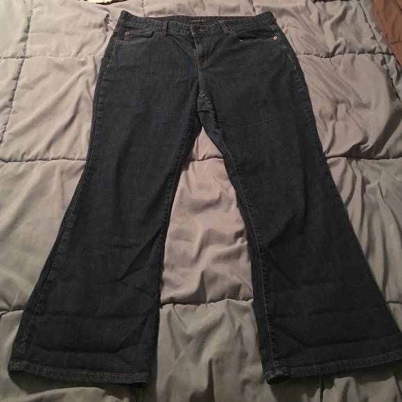 Dark wash boot cut jeans