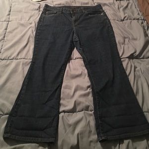 Dark wash boot cut jeans