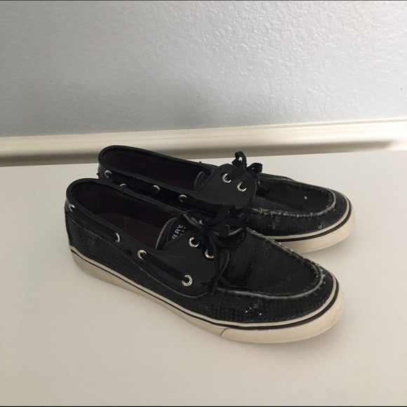 Black sequin Sperry's