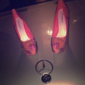 Pink sparkle shoes