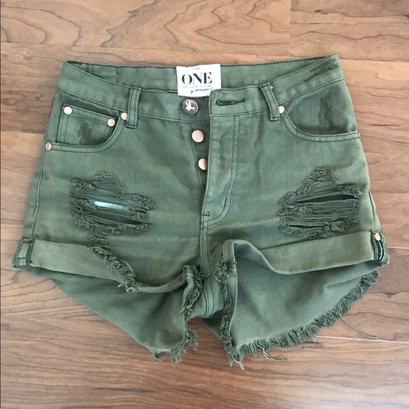 One Teaspoon denim cutoff shorts (size 26)
