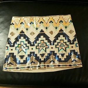Sequin Aztec skirt from Express!