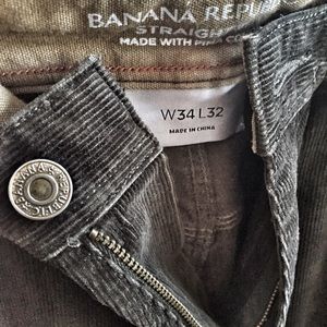 Banana republic dark brown corduroy pants.