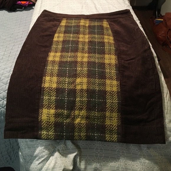 Anthropologie corduroy knee length skirt