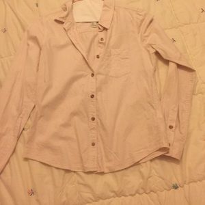 Baby pink flannel/button down shirt