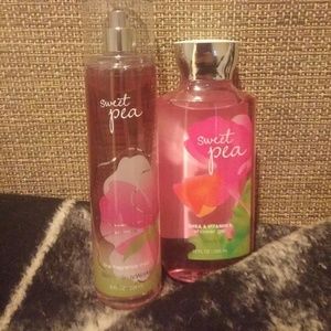 Sweet pea perfume and shower gel