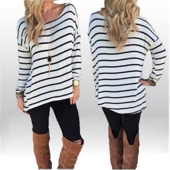 Black & White Striped Top - Picture 2 of 4