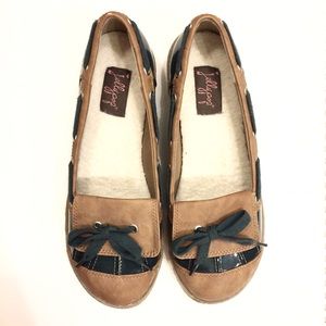 Worn once — Jellypop dark green duck/rain shoes