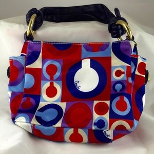Fabric Signature Coach Shoulder Bag