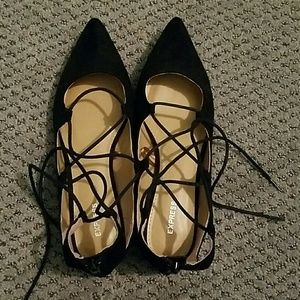 Lace up flats