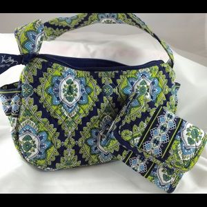 Paisley Vera Bradley Shoulder Bag, Matching Wallet