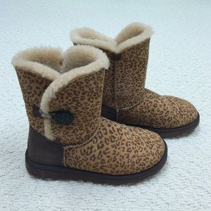 UGG Bailey Button animal print shearling boots