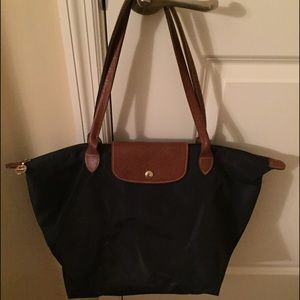 Long Champ Navy Large Tote
