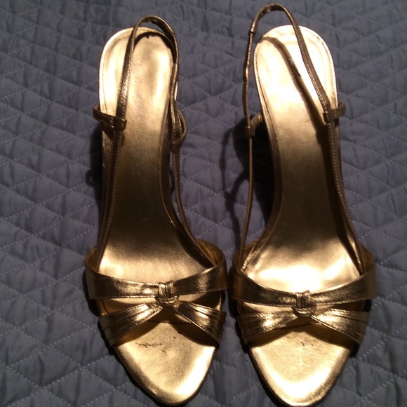 Nine West gold high heeled sandal