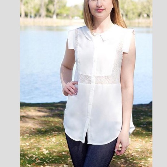 NWT Romantic Sheer Top - Picture 2 of 7