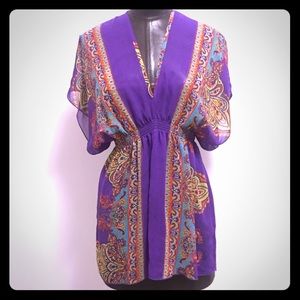 Purple chiffon top