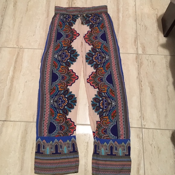 Boho inspired knit pants