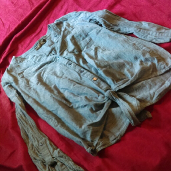 Denim style button up