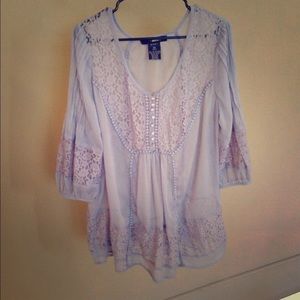 Plus size lavender blouse