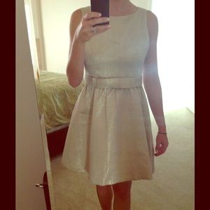 Gold and tan cocktail dress