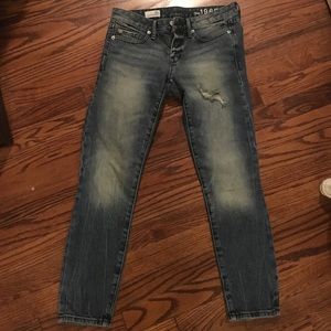 Gap always skinny distressed jeans
