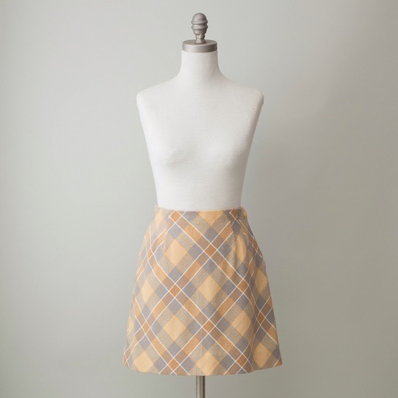 Vintage A-Line Plaid Mini Skirt - Picture 1 of 4