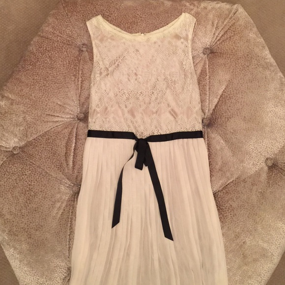 F21 Lace and Pleated Dress